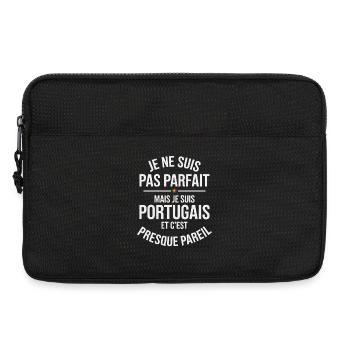 Pas parfait mais portugais Humour Portugal - Sacoche pour ordinateur portable 13 pouces - noir - Devant