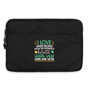 ELA-Lehrerwertschätzung Englisch Sprachkunst - Laptoptasche 13" - Schwarz - Vorne