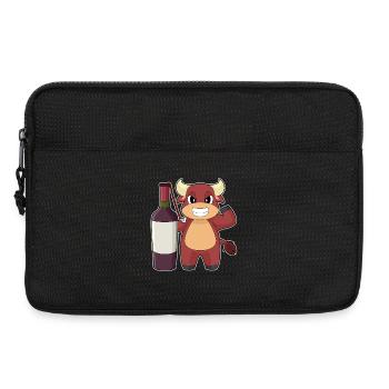Bouteille de vin rouge Taureau - Sacoche pour ordinateur portable 13 pouces - noir - Devant