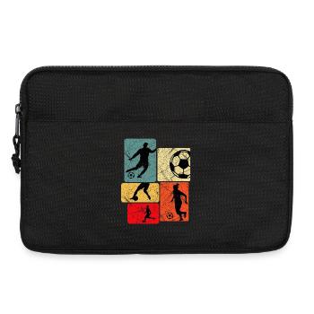 Leidenschaftlich Fußball T-Shirt Fußball-Spieler  - Laptoptasche 13" - Schwarz - Vorne