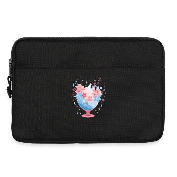 Pastel flowers in a glass goblet - Laptop bag 13" - black - Front