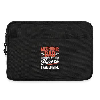 Père mécanicien, j’ai élevé mes héros en disant - Sacoche pour ordinateur portable 13 pouces - noir - Devant
