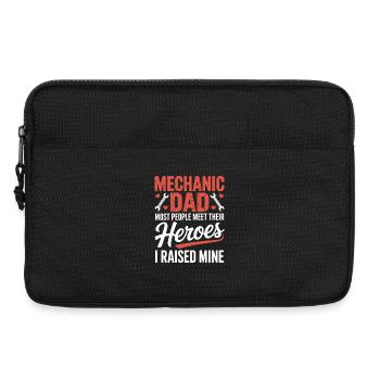 Mechanic Dad I Raised Mine Heroes Saying - Laptop bag 13" - black - Front