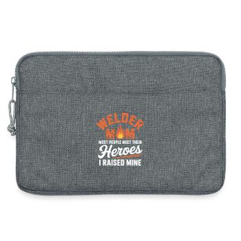 Welder Mom Heroes I Raised Mine Schweißer - Laptoptasche 13" - Grau meliert - Vorne