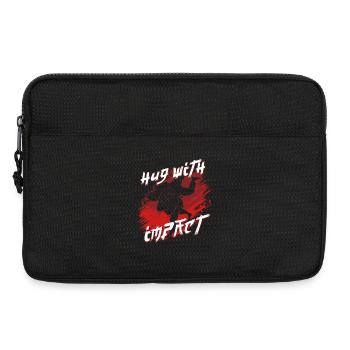 Câlin d’arts martiaux de judo avec impact - Sacoche pour ordinateur portable 13 pouces - noir - Devant