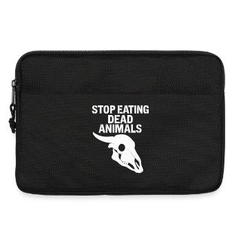 Stop Eating Dead Animals Skull - Laptoptasche 13" - Schwarz - Vorne