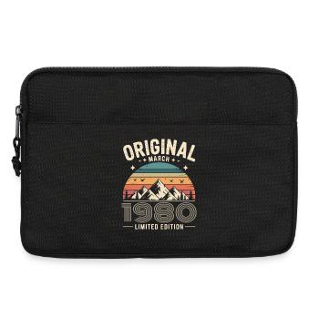 Vintage Born in March 1980 Original 46 years ago - Laptop bag 13" - black - Front
