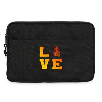 Klare Mountainbike Botschaft - Laptoptasche 13" - Schwarz - Vorne