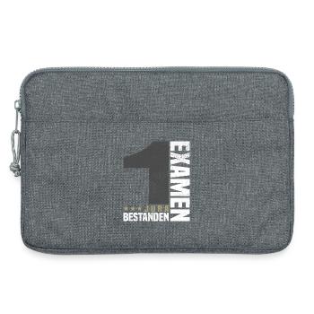 Glückwunsch 1. Examen Jura - Laptoptasche 13" - Grau meliert - Vorne