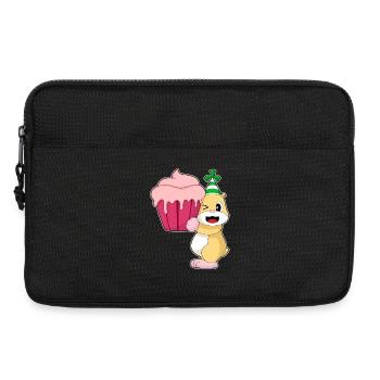 Hamster Birthday Cupcake - Laptop bag 13" - black - Front