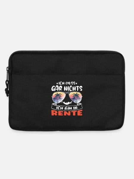 Ich muss gar nichts – Ich bin in Rente - Laptoptasche 13" - Schwarz