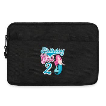2. Geburtstag Meerjungfrau - Laptoptasche 13" - Schwarz - Vorne