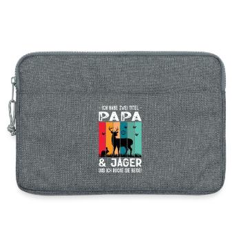 Cadeaux de chasse Chasse Examen de chasseur réussi - Sacoche pour ordinateur portable 13 pouces - gris chiné - Devant