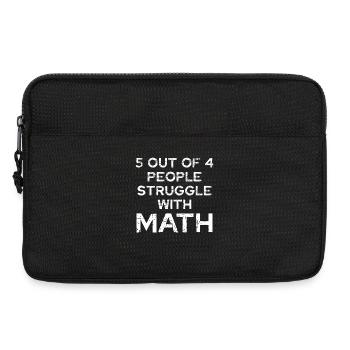 5 out of 4 People Struggle with Math - Laptop bag 13" - black - Front