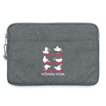 Mouettes Yoga Méditation Formation au yoga des mouettes - Sacoche pour ordinateur portable 13 pouces - gris chiné - Devant