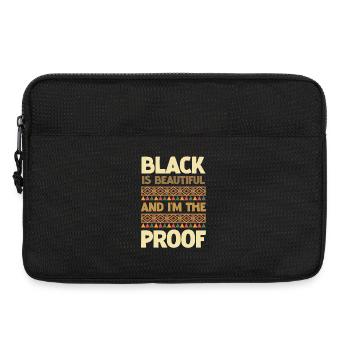 Le noir est beau, j’en suis la preuve. - Sacoche pour ordinateur portable 13 pouces - noir - Devant
