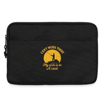 Je ne peux pas travailler aujourd’hui, mon bras est dans un lancer de pêche - Sacoche pour ordinateur portable 13 pouces - noir - Devant