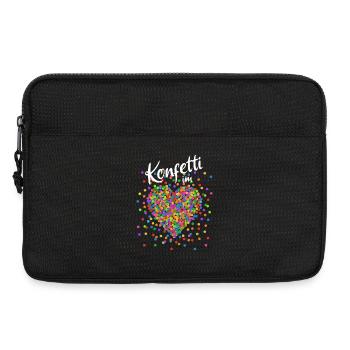 Confetti in the Heart - Carnaval en costume de sang - Sacoche pour ordinateur portable 13 pouces - noir - Devant