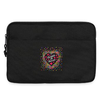 Confetti in the Heart - Carnaval en costume de sang - Sacoche pour ordinateur portable 13 pouces - noir - Devant