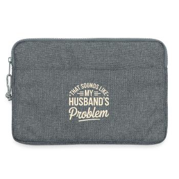 C’est le problème de mon mari - Sacoche pour ordinateur portable 13 pouces - gris chiné - Devant