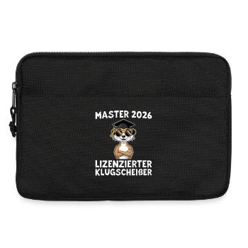 Abschlussprüfung 2026 Mastertitel Geschenkidee - Laptoptasche 13" - Schwarz - Vorne