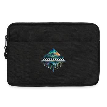 Piano Keyboard in Forest by Mountains Nature - Laptop bag 13" - black - Front