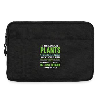 J’achète de l’humour drôle aux plantes - Sacoche pour ordinateur portable 13 pouces - noir - Devant