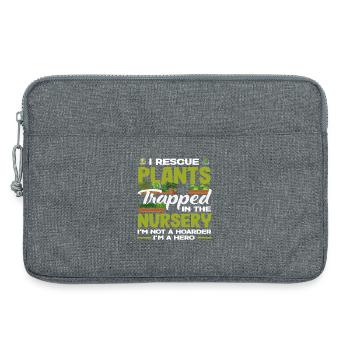 I Rescue Plants In Nurseries Plant Breeders - Laptop bag 13" - heather grey - Front