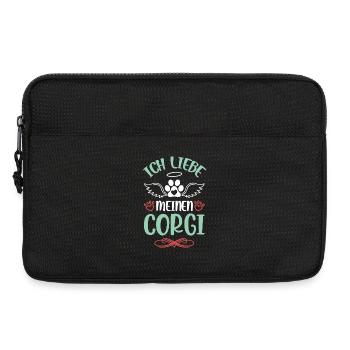 Ich liebe meinen Corgi - Laptoptasche 13" - Schwarz - Vorne