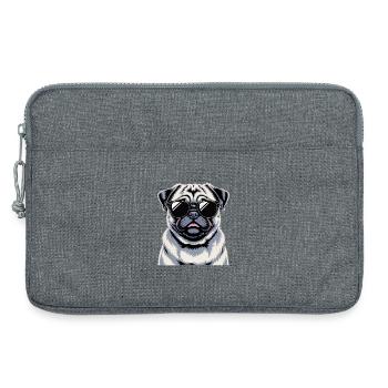 Mops - Laptoptasche 13" - Grau meliert - Vorne