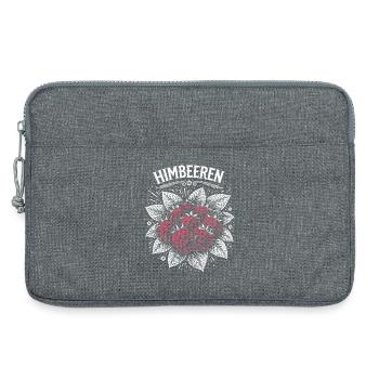 Himbeeren Illustration Rosa Druck - Laptoptasche 13" - Grau meliert - Vorne