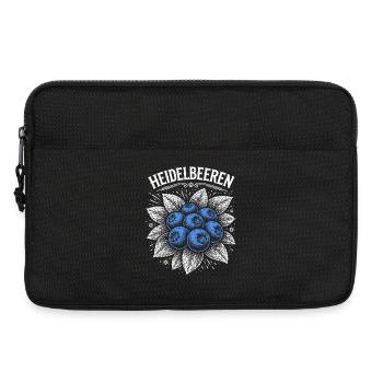 Heidelbeeren Vintage Siebdruck - Laptoptasche 13" - Schwarz - Vorne