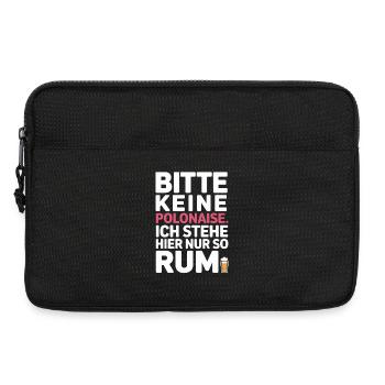 Karneval Bitte Keine Polonaise Stehe Hier Nur Rum - Laptoptasche 13" - Schwarz - Vorne