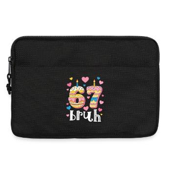 67 Geburtstag Donut Herzchen - Laptoptasche 13" - Schwarz - Vorne