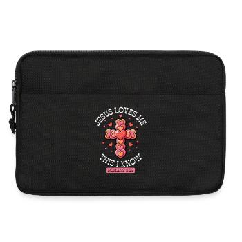 Cross Hearts Jesus Loves Me - Laptop bag 13" - black - Front