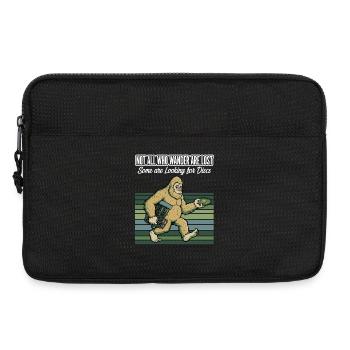 Disc Golf Not All Who Wander Are Lost - Laptop bag 13" - black - Front
