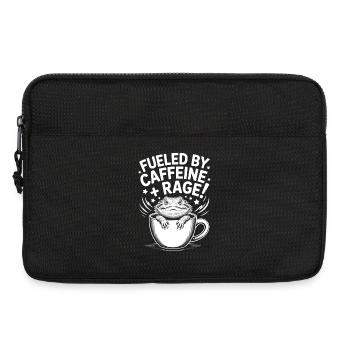 Kaffee Sprüche Koffein Lustiges Kaffee Geschenk - Laptoptasche 13" - Schwarz - Vorne