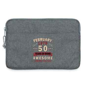 50th Anniversary – Year – February 1976 - Laptop bag 13" - heather grey - Front