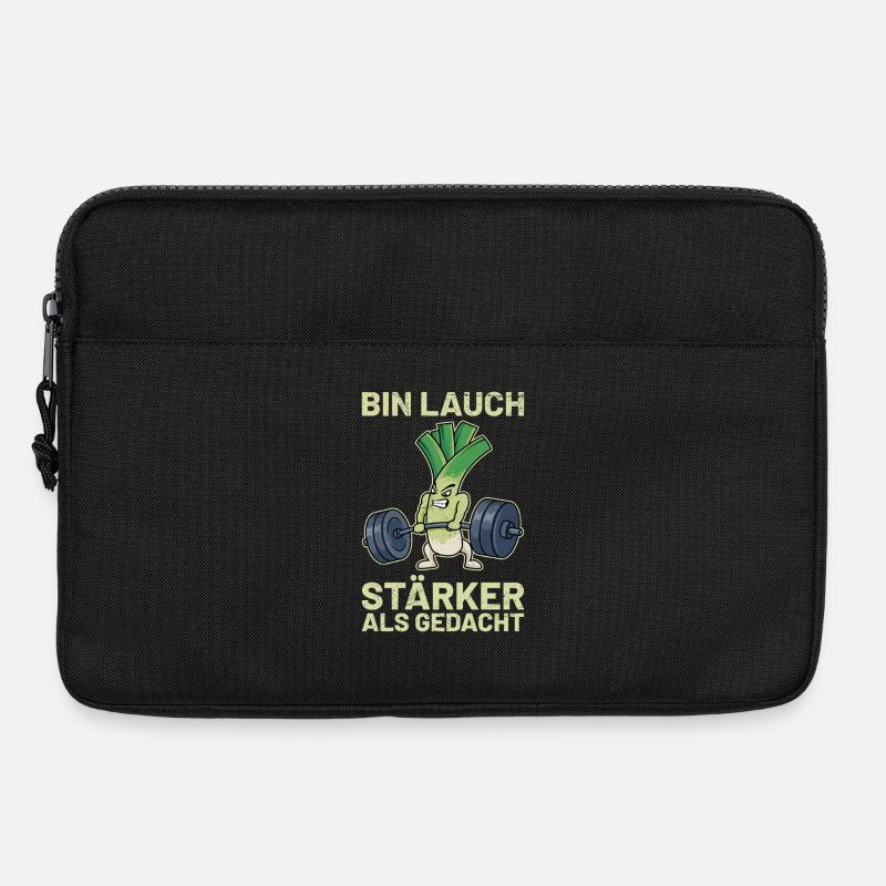 Weightlifter BIN LEEK STRONGER THAN EXPECTED Funny - Laptop bag 13" - black