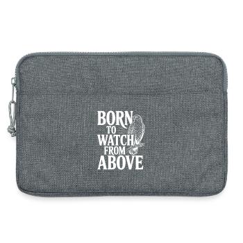 Né pour regarder d’en haut - Sacoche pour ordinateur portable 13 pouces - gris chiné - Devant