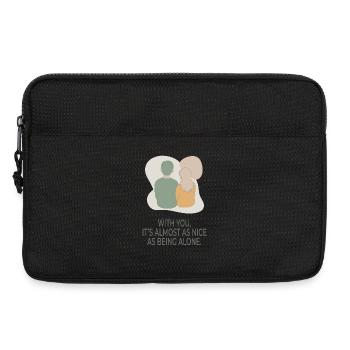 With You It’s Almost as Nice as Being Alone - Laptoptasche 13" - Schwarz - Vorne