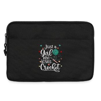 Just a Girl Who Loves Crochet - Laptoptasche 13" - Schwarz - Vorne