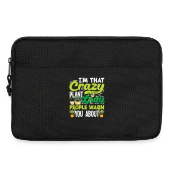 Crazy Plant Lady Pflanzenliebhaberin Mama Mutter - Laptoptasche 13" - Schwarz - Vorne