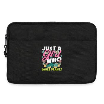Juste une fille qui aime les plantes - Sacoche pour ordinateur portable 13 pouces - noir - Devant