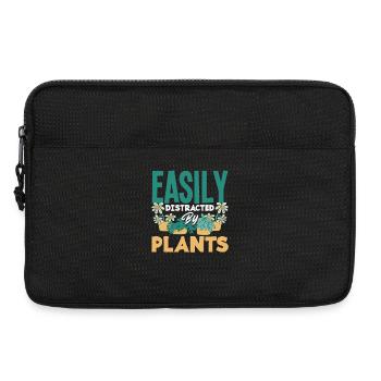 Facilement distraite par les amoureux des plantes - Sacoche pour ordinateur portable 13 pouces - noir - Devant