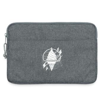 Softeis Zeichnung - Laptoptasche 13" - Grau meliert - Vorne