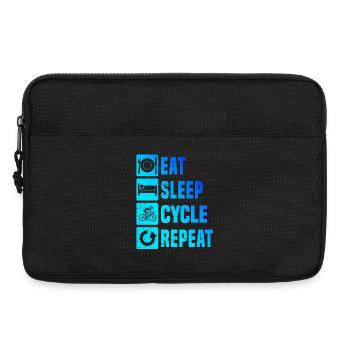 Motif minimaliste du vélo de route - Sacoche pour ordinateur portable 13 pouces - noir - Devant