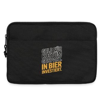 Karneval Geld Für Kostüm Gespart Bier Saufen Party - Laptoptasche 13" - Schwarz - Vorne