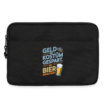 Karneval Geld Für Kostüm Gespart Bier Saufen Party - Laptoptasche 13" - Schwarz - Vorne