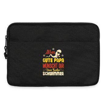 Alles Gute Papa wünscht dir dein bester Schwimmer - Laptoptasche 13" - Schwarz - Vorne